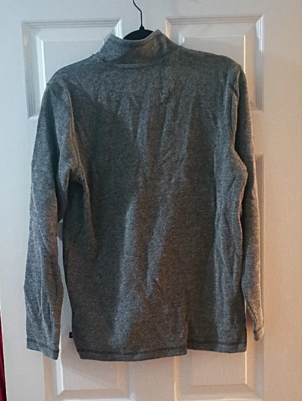 GAP Men's Heather Gray Quarter-Zip Pullover Sweater
